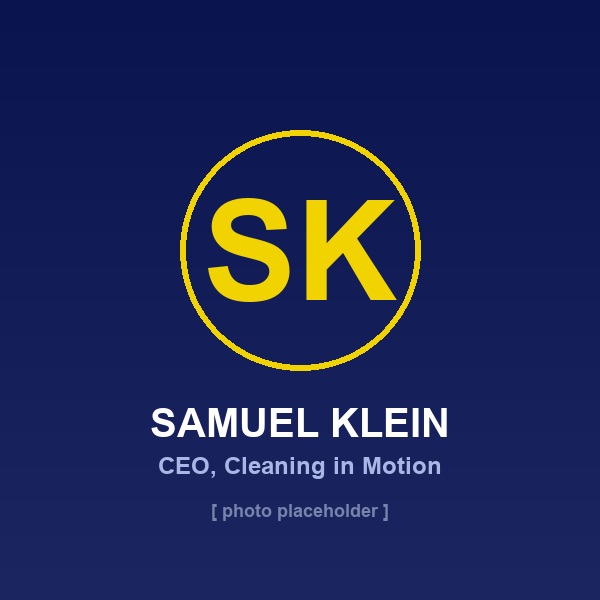 Samuel Klein, CEO of Cleaning in Motion
